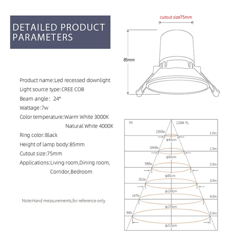 Afralia™ LED 7W CRI97 Narrow Border Ceiling Light for Bedroom Living Room