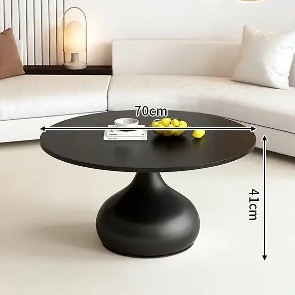 Afralia™ Solid Wood Round Coffee Table Set - Nordic & Modern Design Home Living Room