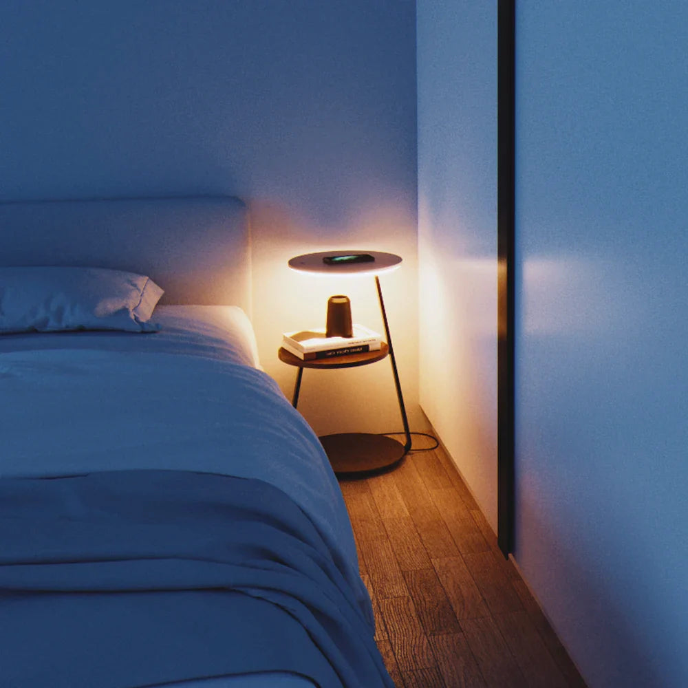 Afralia™ LED Wood Shelf Floor Lamp for Bedroom Living Study Room
