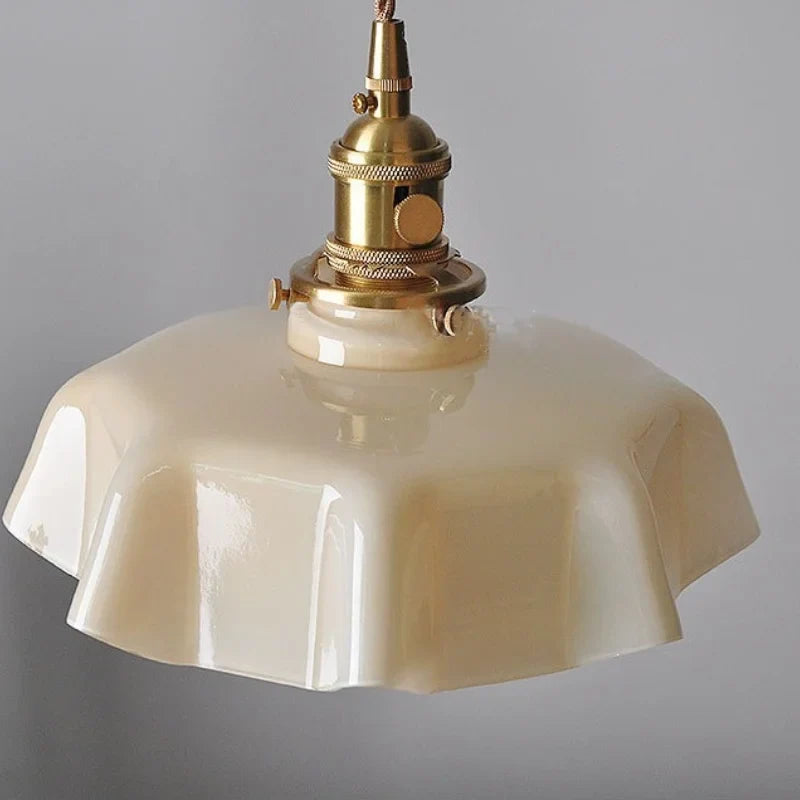 Afralia™ Nordic Yellow Glass Wall Sconce Up Down Rotation LED Lamp