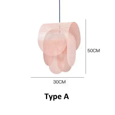 Afralia™ Posie Pendant Lamp: Nordic Pink Net Lighting for Children's Room & Study