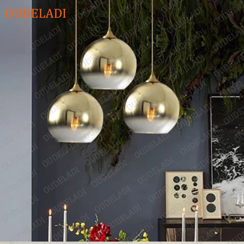 Afralia™ Nordic Glass Pendant Lights: Modern LED Hanging Luminaires for Kitchen, Dining, Living Room