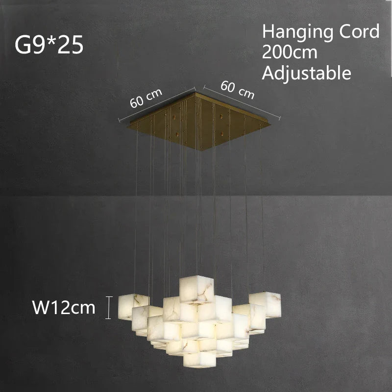 Afralia™ Golden Lucite Staircase Pendant Light, Elegant Living Room Ceiling Decor