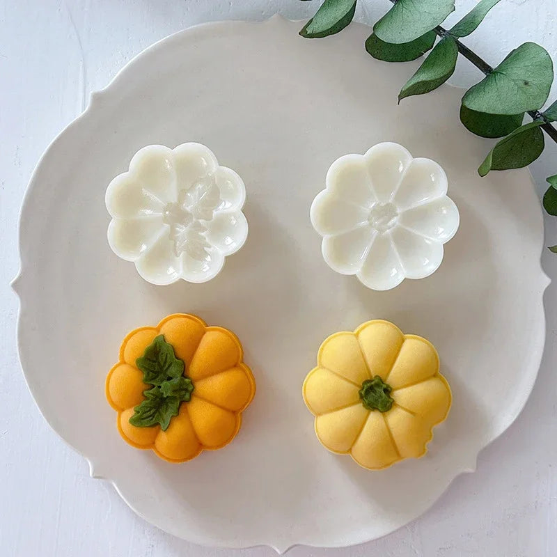 Afralia™ Pumpkin Mooncake & Mung Bean Cake Mould Set - 50g Mid-Autumn Festival Cookie Tool