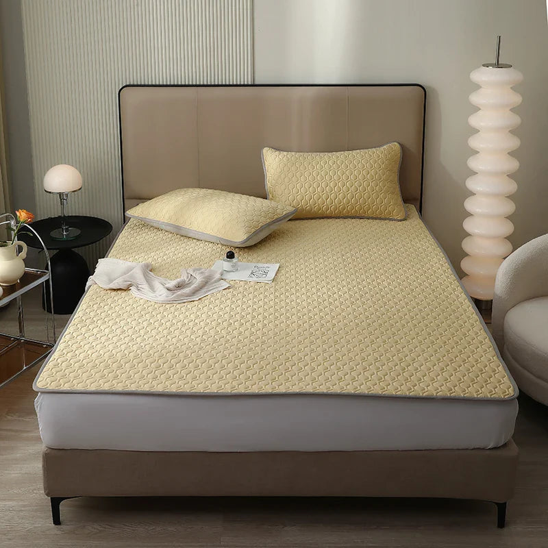 Afralia™ Ultra-thick Natural Latex Bed Mat with Lyocell Fabric for Cool Sleep