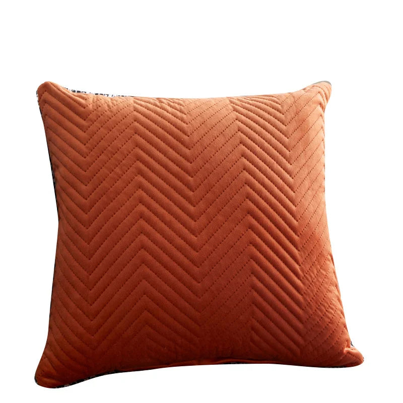 Afralia™ Wave Embossed Velvet Cushion Cover - Luxury House Decor for Bedroom Sofa