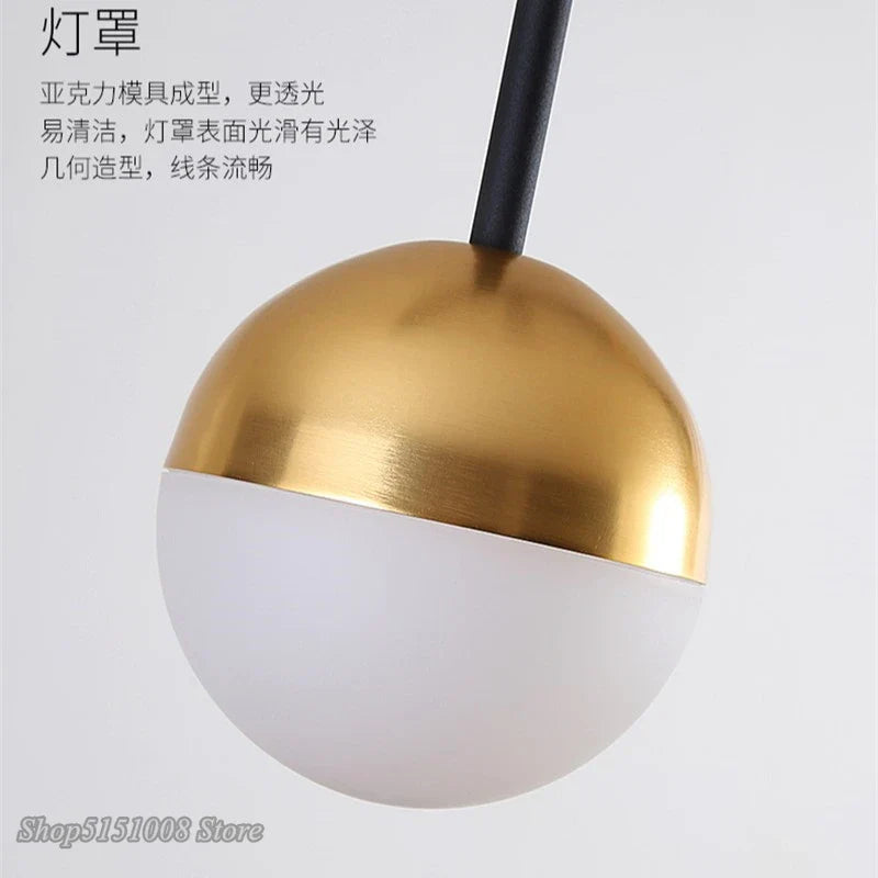 Afralia™ Glass Ball Pendant Lamp Modern LED Hanging Light Fixture