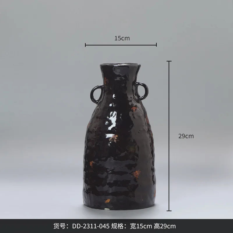 Afralia™ Handmade Ceramic Ginger Jar Vase: Home Decor Porcelain Flower Pot