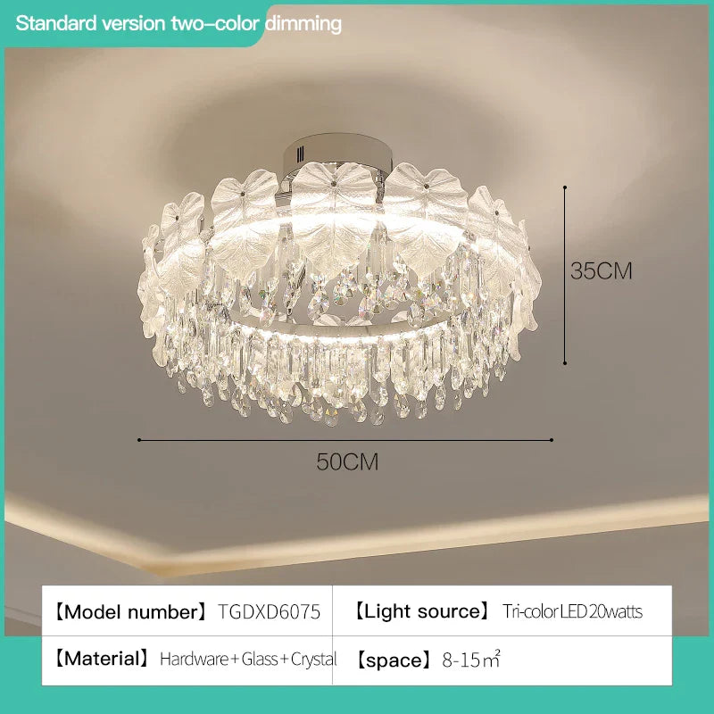 Afralia™ Crystal LED Ceiling Light: Luxe European Design for Living Room & Bedroom