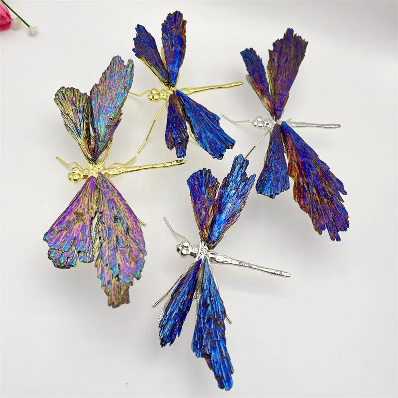 Afralia™ Crystal Dragonfly Handmade Natural Crystal Decorative Figurines