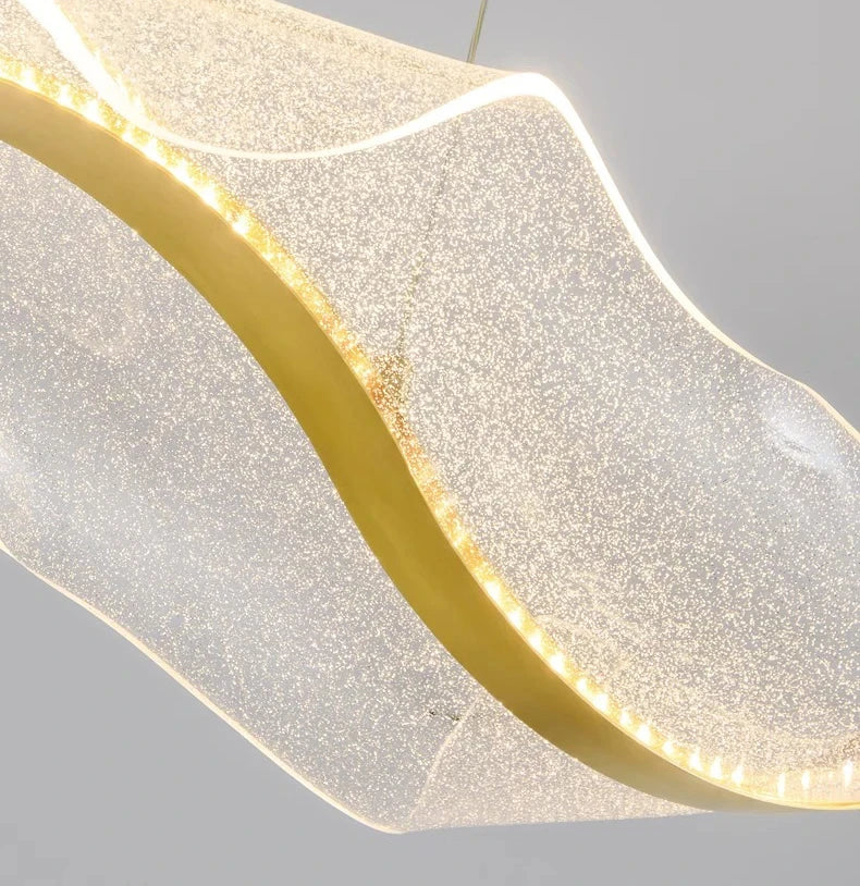 Afralia™ Wave LED Hanging Pendant Light for Home Interior Decor