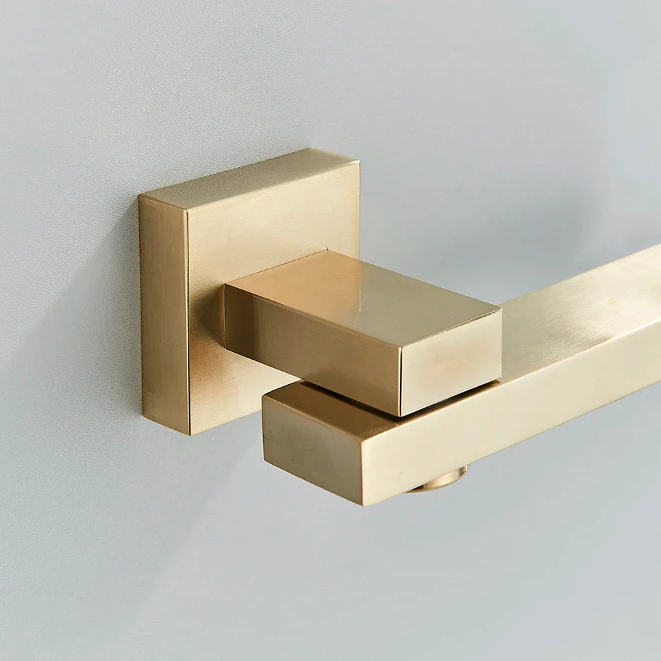 Afralia™ Brass Chrome/Black Bronze Swivel Shower Faucet Spout Wall Mount Bathroom Accessory
