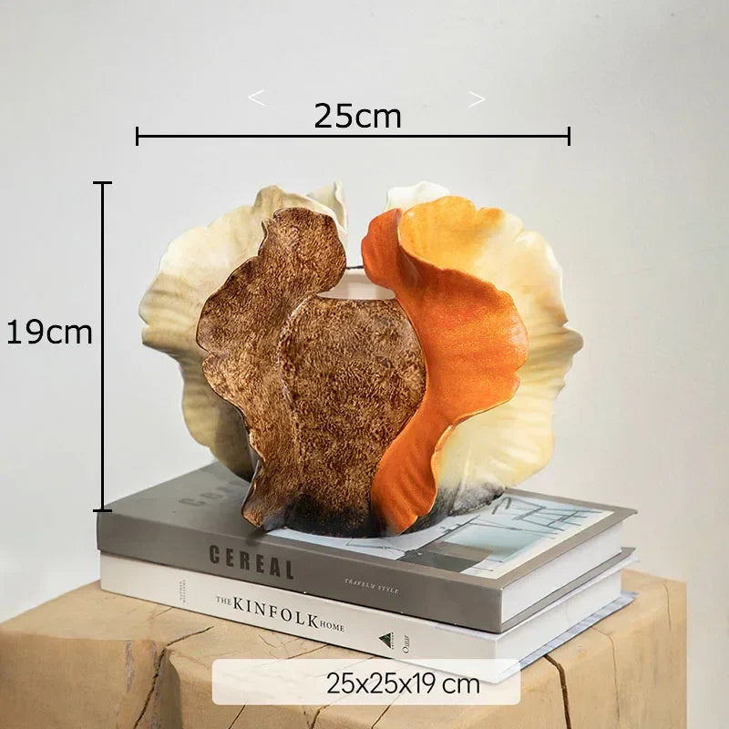 Afralia™ Colorful Wings Ceramic Vase Desk Decoration with Artificial Flowers