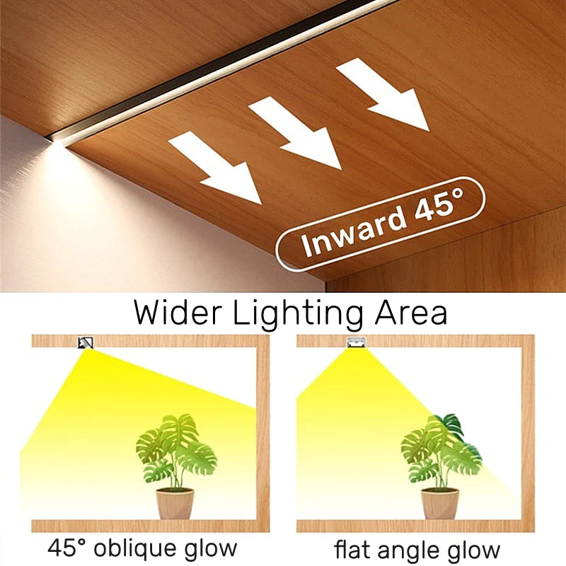 Afralia™ 45° Backlight LED Aluminum Profile Bar with Silicone Diffuser Cover