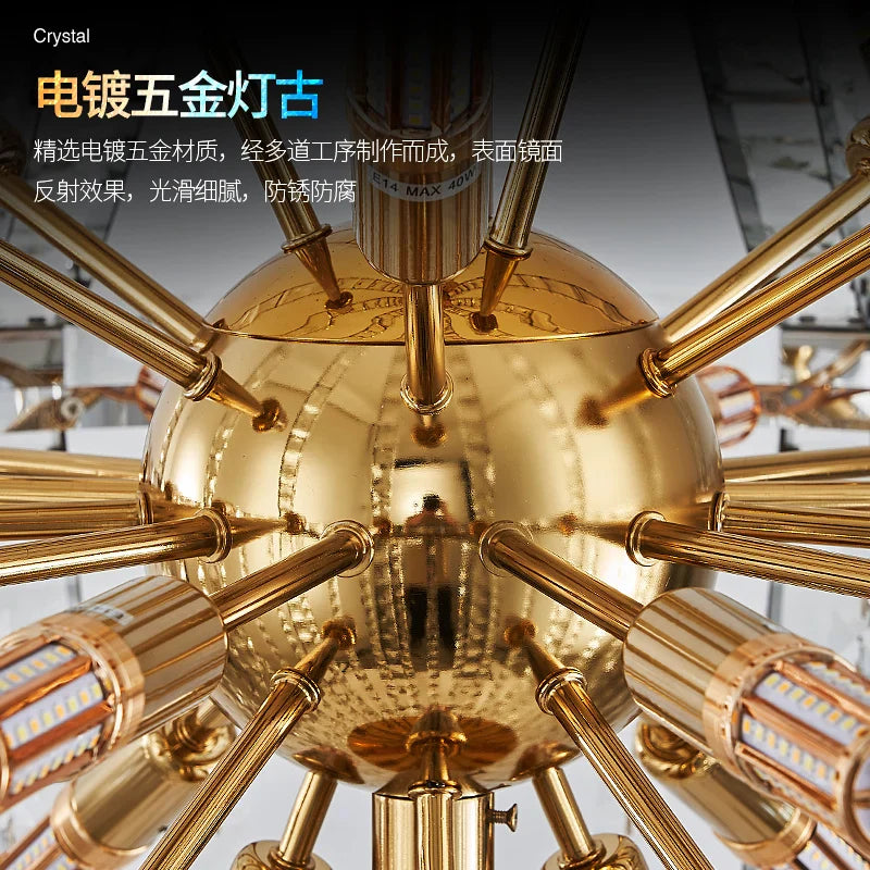 Afralia™ Crystal Chandelier: Modern Luxury for Living, Dining, Bedroom