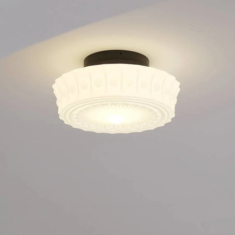 Afralia™ Glass Ceiling Lamp with E27 Light Bulb for Bedroom Living Room