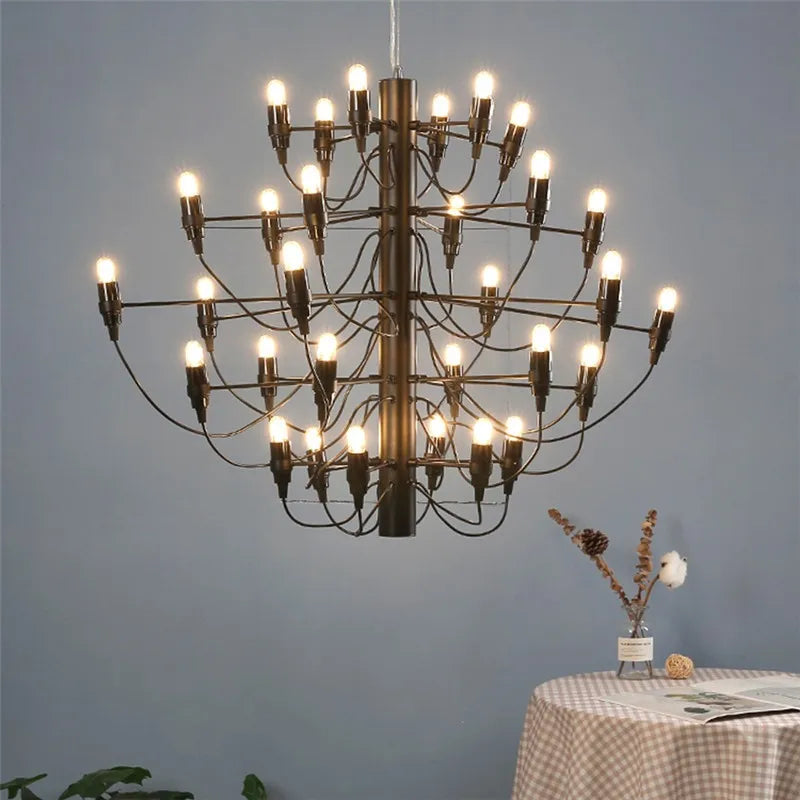 Afralia™ Sarfaitti 2097 Chrome LED Chandelier for Italian Designer Loft Villa Decor