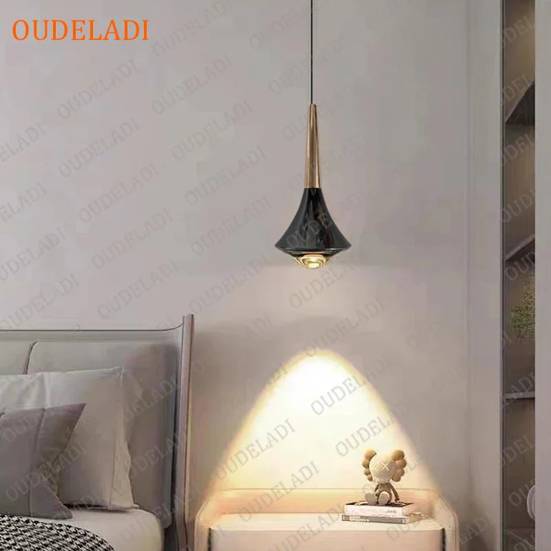 Afralia™ Nordic Luxury LED Pendant Mirror Light for Home Kitchen Dining Living Bar