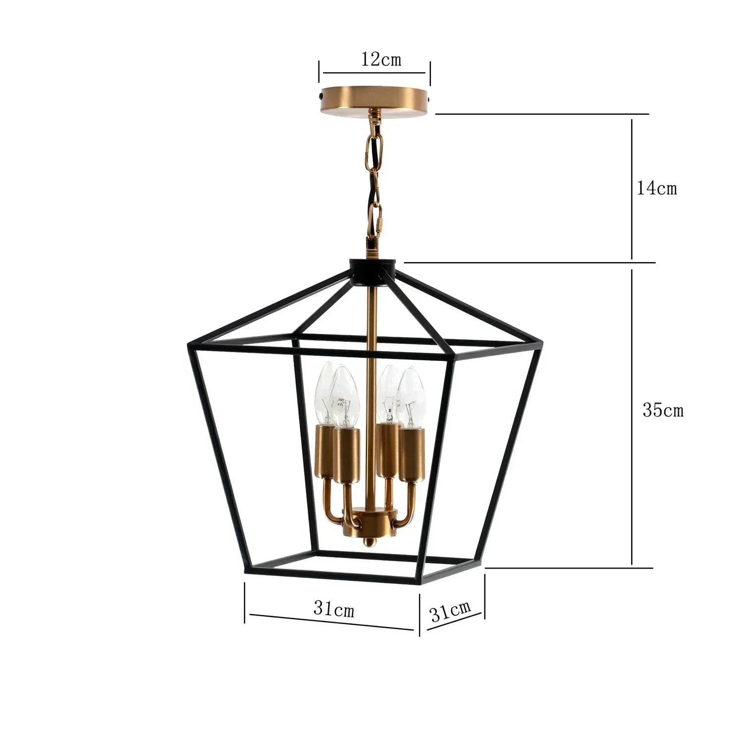 Afralia™ Country Style Iron LED Chandelier for Home Lighting