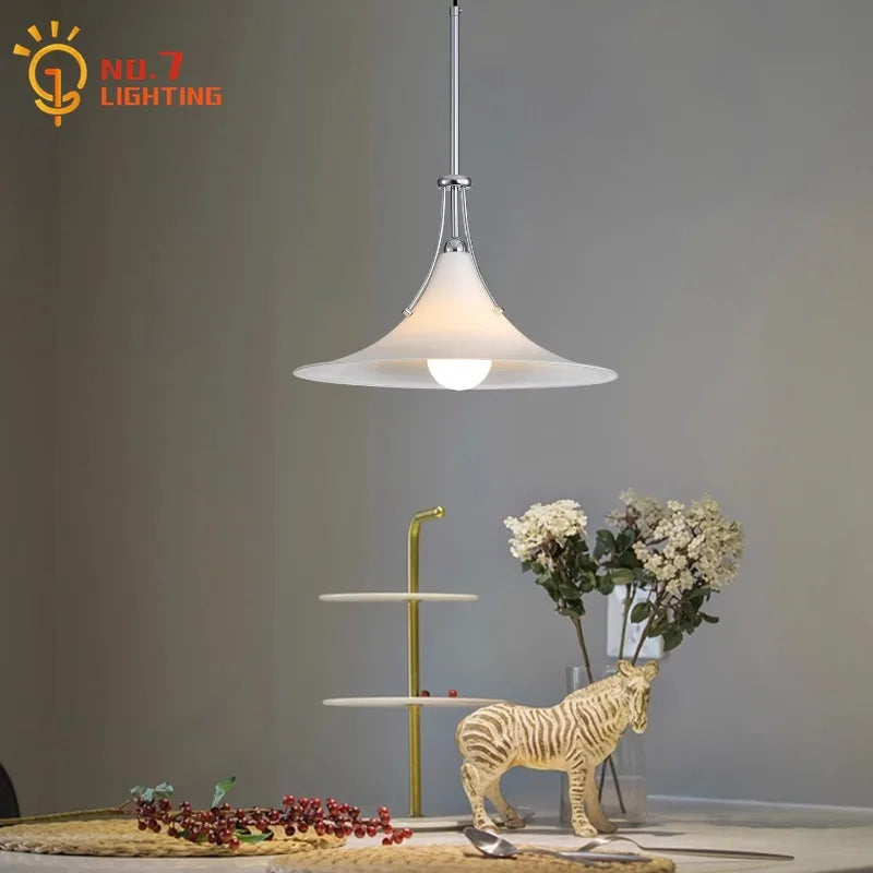 Afralia™ French Medieval LED Iron Art Glass Pendant Lights for Home Decor