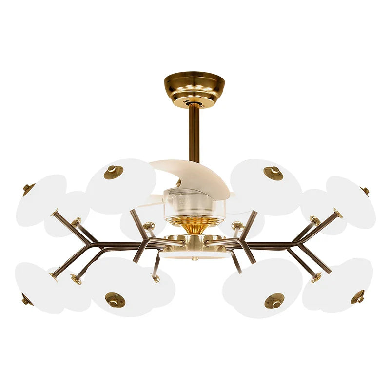 Afralia™ Nordic Luxury Ceiling Fan with Remote Control LED Light for Home Bedroom