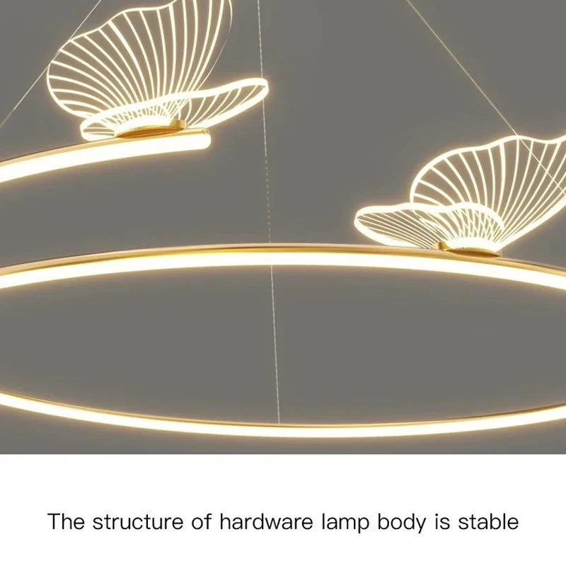 Afralia™ Butterfly Design Ceiling Chandelier: Modern Minimalist Pendant Lamp for Home Decor