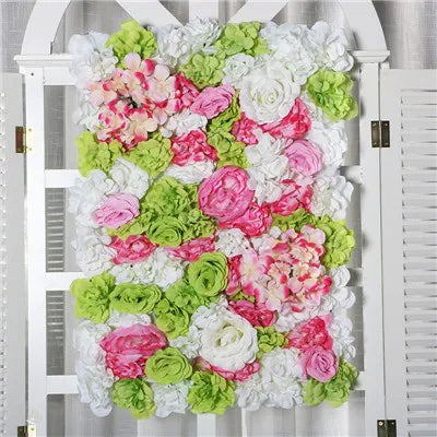 Afralia™ Silk Rose Flower Wall Decor Champagne Artificial Wedding Backdrop