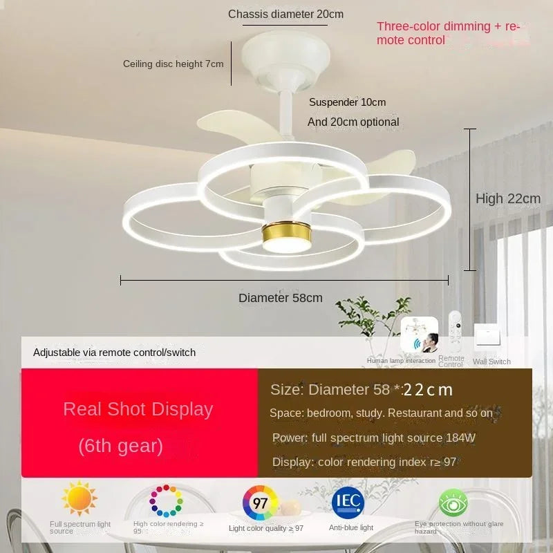 Afralia™ Cream Bedroom Ceiling Fan Light with Remote Control, Elegant Bedroom Lamp Fixtures