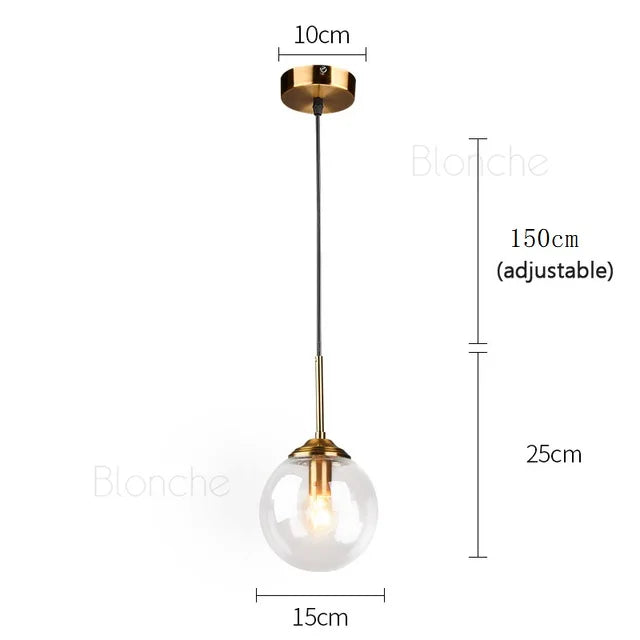 Afralia™ Glass Ball Pendant Chandelier: Modern Nordic Art Ceiling Lighting for Dining Room & LOFT