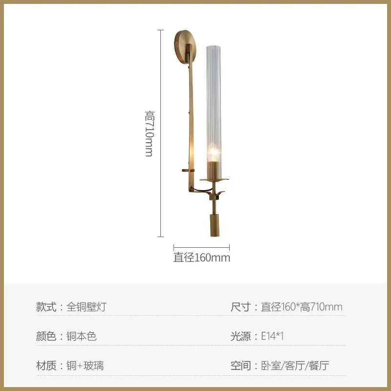 Afralia™ Moon Wall Light: American Style Glass Wall Lamp for Bedroom Decor