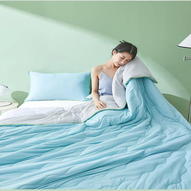Afralia™ Silky Soft Air Condition Quilted Comforter | Cooling Blanket for Bed | Queen King
