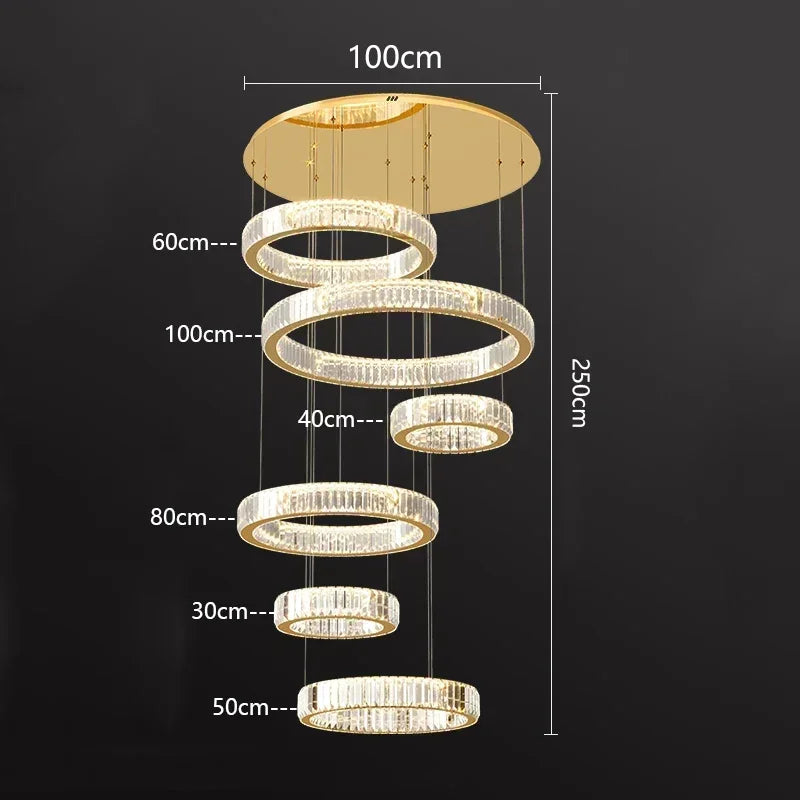 Afralia™ Nordic Crystal Pendant Chandelier for Dining & Living Room Lighting