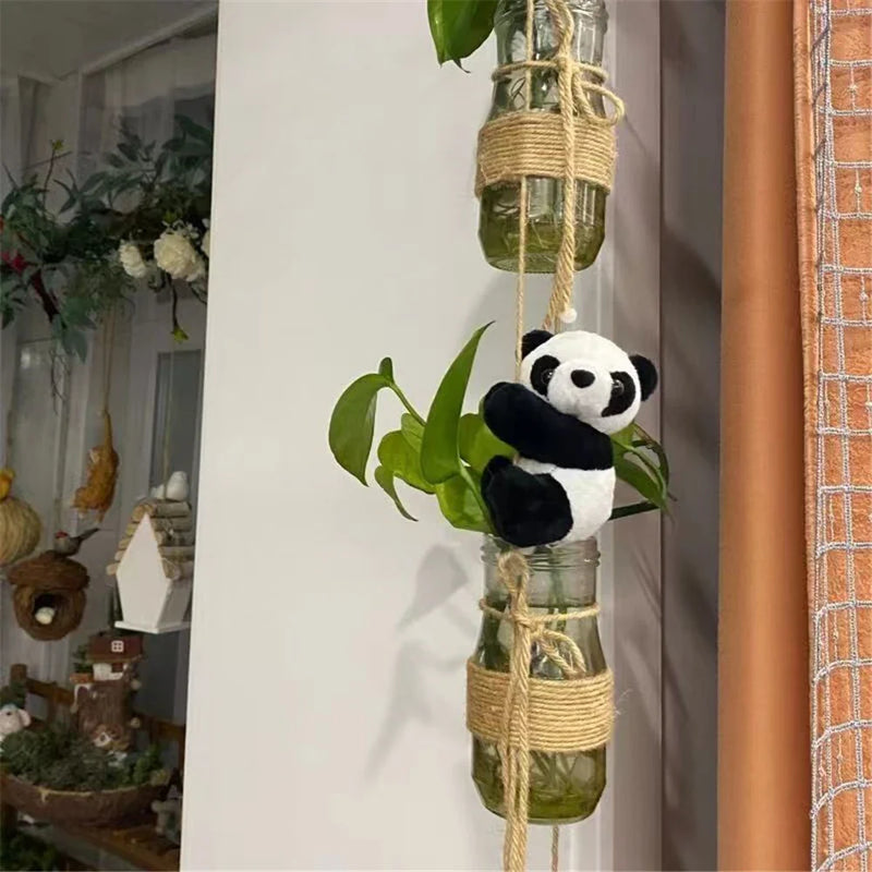 Afralia™ Cute Panda Plush Clip-On Pendant - Small Funny Bedroom Decoration