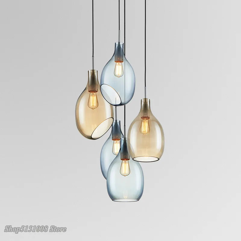 Afralia™ Glass Pendant Lights: Modern Wine Bottle Lamps for Living Room, Bedroom, Kitchen