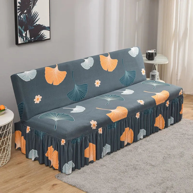 Afralia™ Elastic Armless Futon Bed Sofa Cover Slipcover