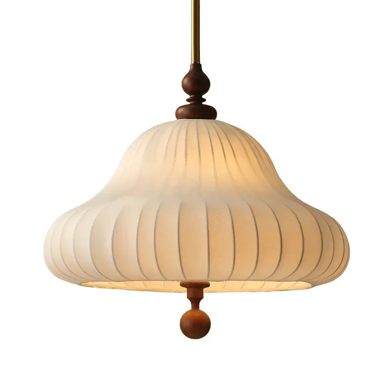 Afralia™ Zen Art Wood Fabric Pendant Light: Vintage Wabi-sabi LED E27 for Bedroom, Restaurant, Tea Room