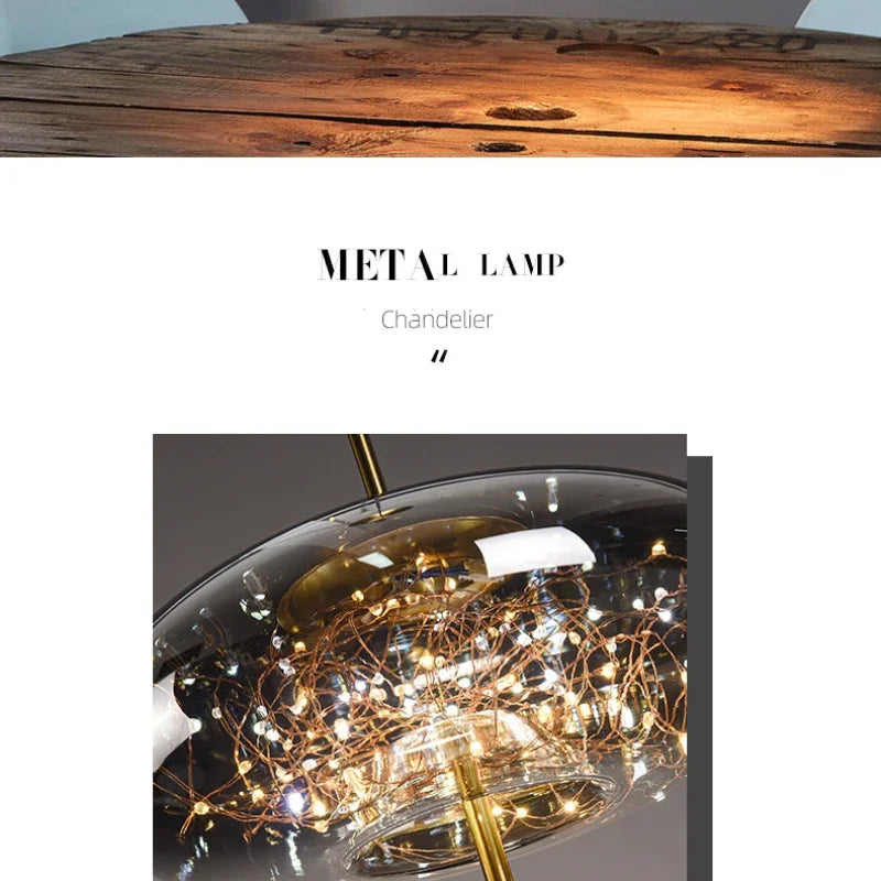 Afralia™ Glass Pendant Lights: Modern LED Ceiling Chandelier for Bedroom & Bathroom