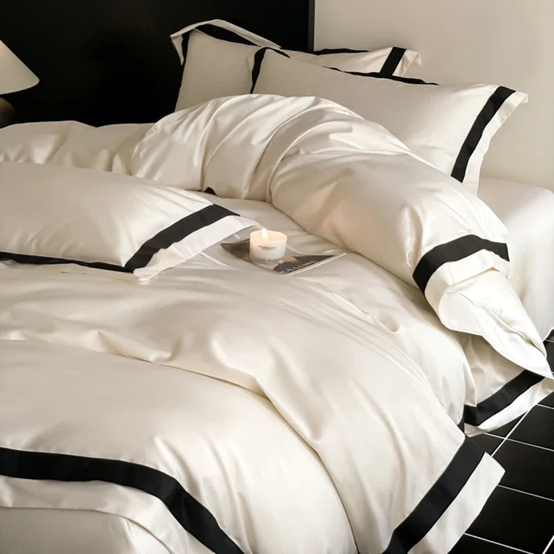 Afralia™ Luxury Long Staple Cotton Hotel Bedding Set - Queen/King Size