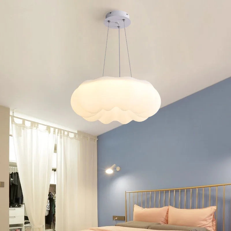 Afralia™ Nordic Cloud LED Chandelier with Remote Control for Dining & Bedroom