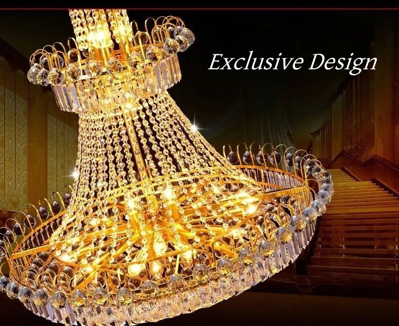 Afralia™ European-Style Large Chandelier for High Ceiling Living Room & Staircase