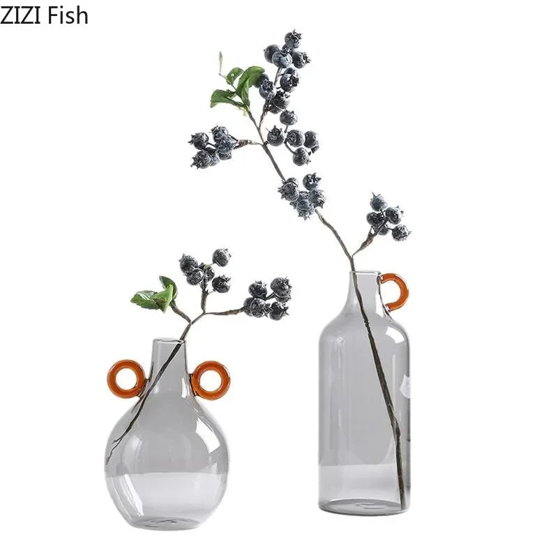 Afralia™ Clear Glass Vase Hydroponics Plant Pot Room Decor Floral Vases Aesthetic Pieces