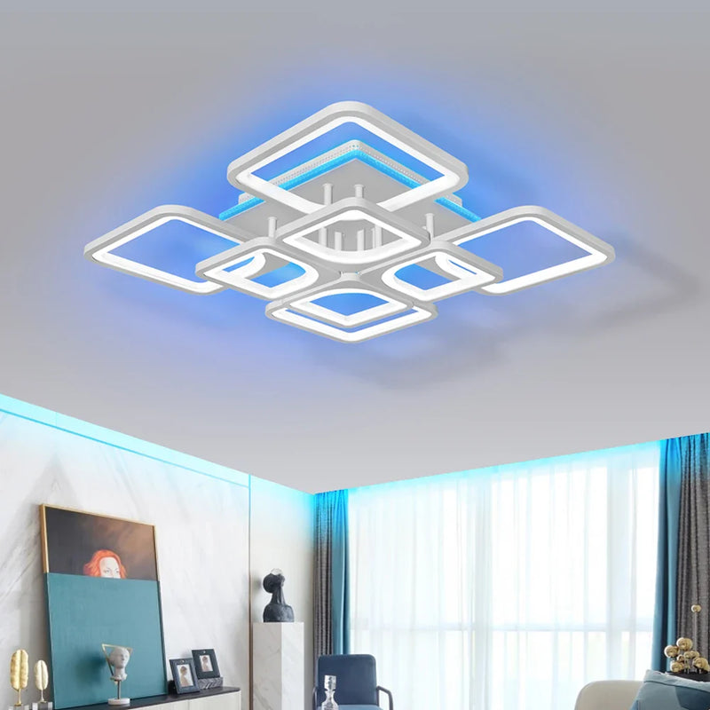 Afralia™ LED Ceiling Chandelier with Dimmable Light for Home Decor