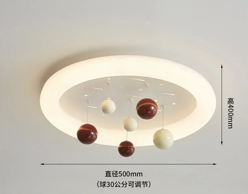 Afralia™ Kids Cloud Chandelier Light for Children's Room, Full Spectrum, Boys & Girls, Cream Style