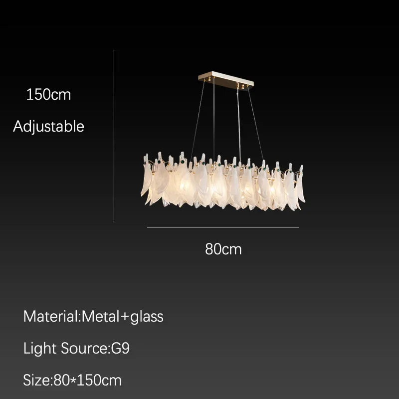 Afralia™ Cloud Mist Glass Chandelier with G9 Light Source - Luxury Home Decoration