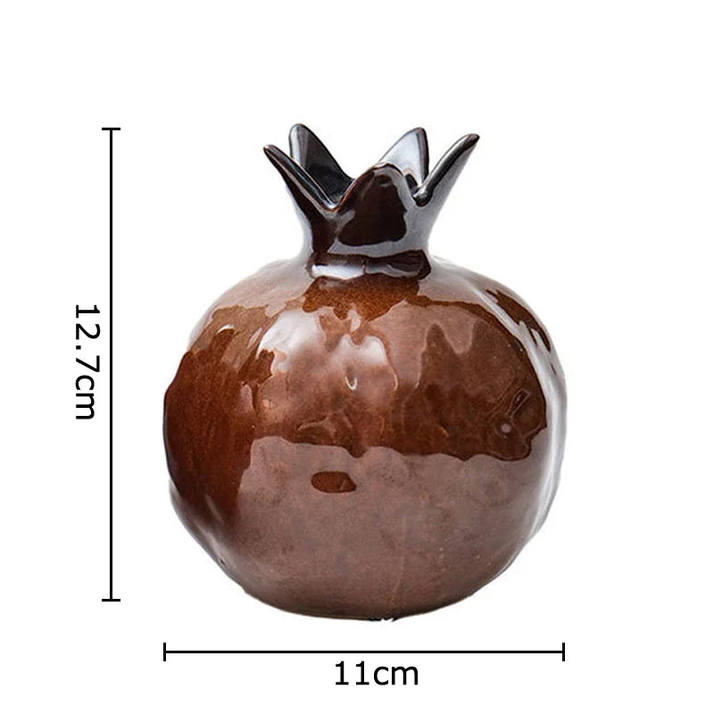 Afralia™ Porcelain Pomegranate Vase: Ceramic Table Decoration for Aesthetic Room Decor
