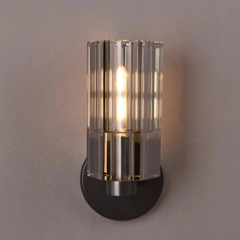 Afralia™ Crystal Wall Lamp: Luxe Bronze Black Copper Sconce Light Fixture