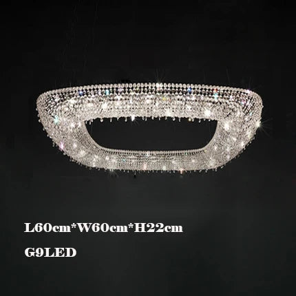 Afralia™ Clear Crystal Art Deco Chandelier for Indoor Lighting in Dinning Rooms, Hotels & Restaurants
