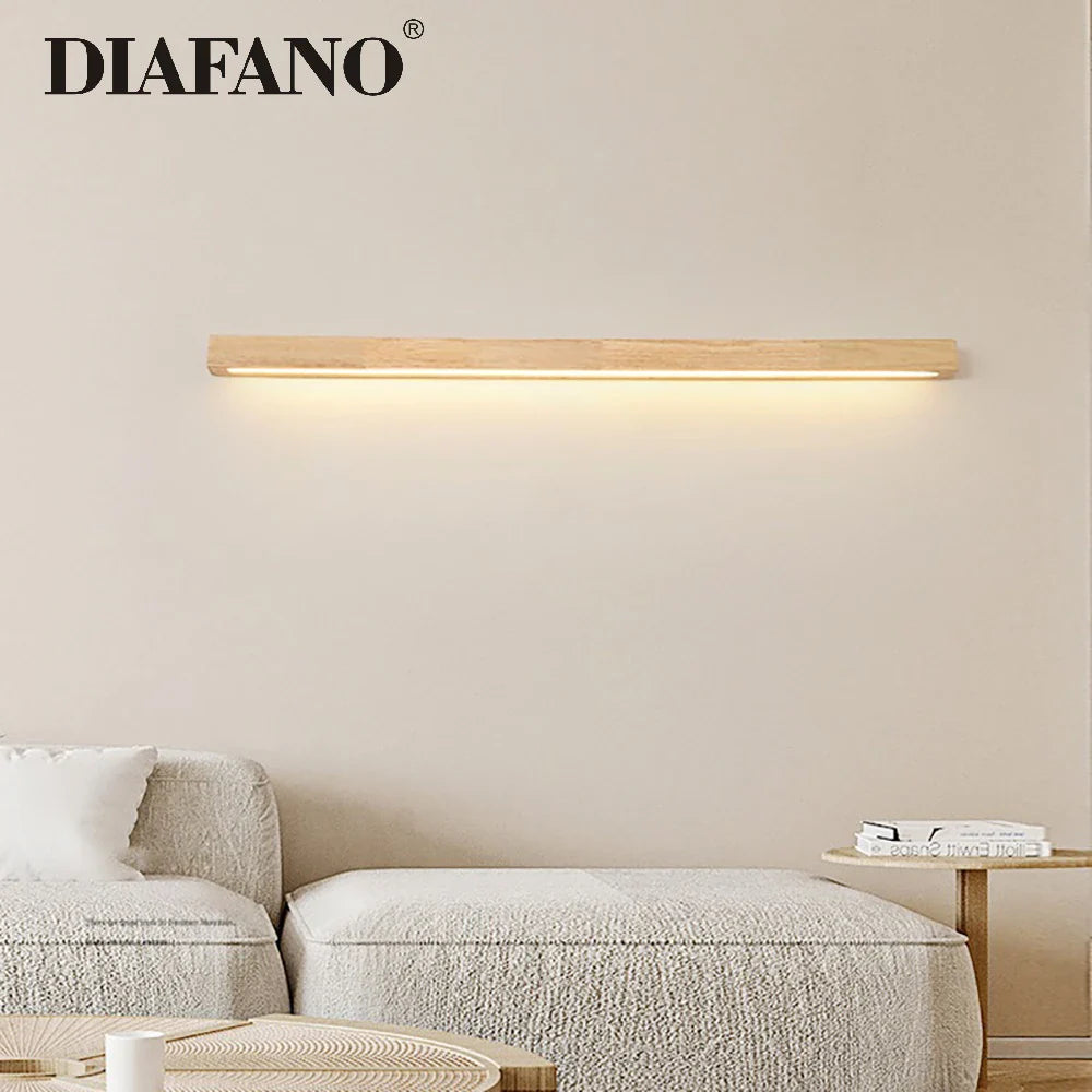 Afralia™ Wooden LED Tricolor Wall Lights for Living Bedroom Study Hotel