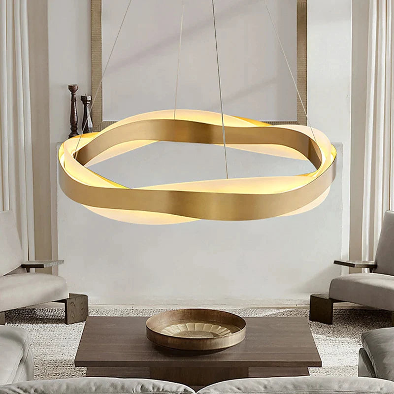 Afralia™ Luxury Circle Chandeliers Home Decoration Pendant Light for Living Room.