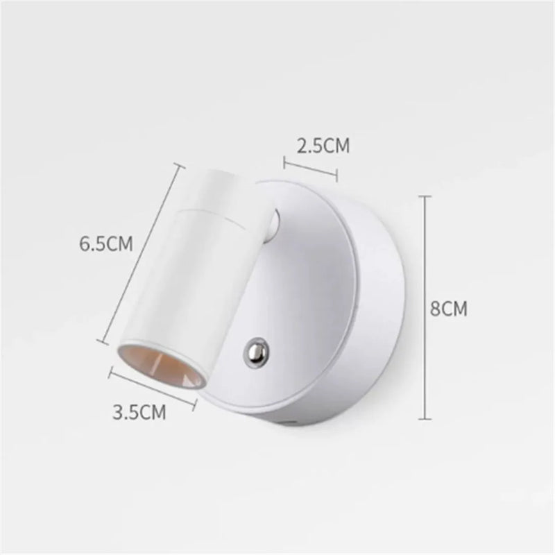 Afralia™ LED Magnetic Wall Light Touch Dimmable Bedside Lamp